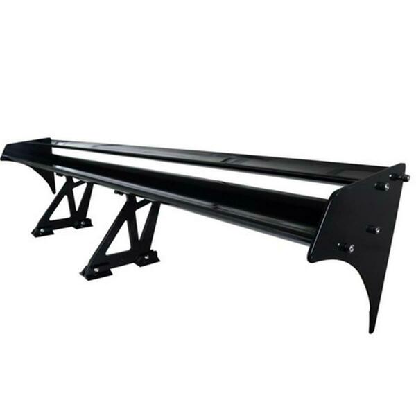 Overtime 002 Style Double Deck Spoiler for All, Black - 8 x 11 x 58 in. OV126143